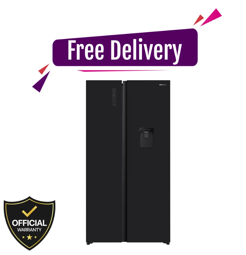 Hisense 580 Liters Side by Side No Frost Refrigerator (RS3G558NAB/BD3)