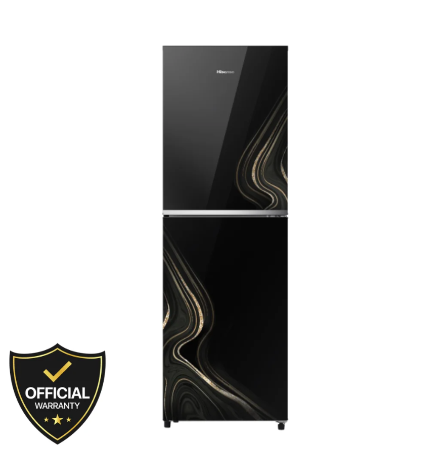 Hisense 277 Liters TMF Glass Door Refrigerator – Golden Sunlight (RTDG276NAGS/BD3)